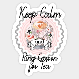 Downton Abbey Carson Tea Shirt Sticker